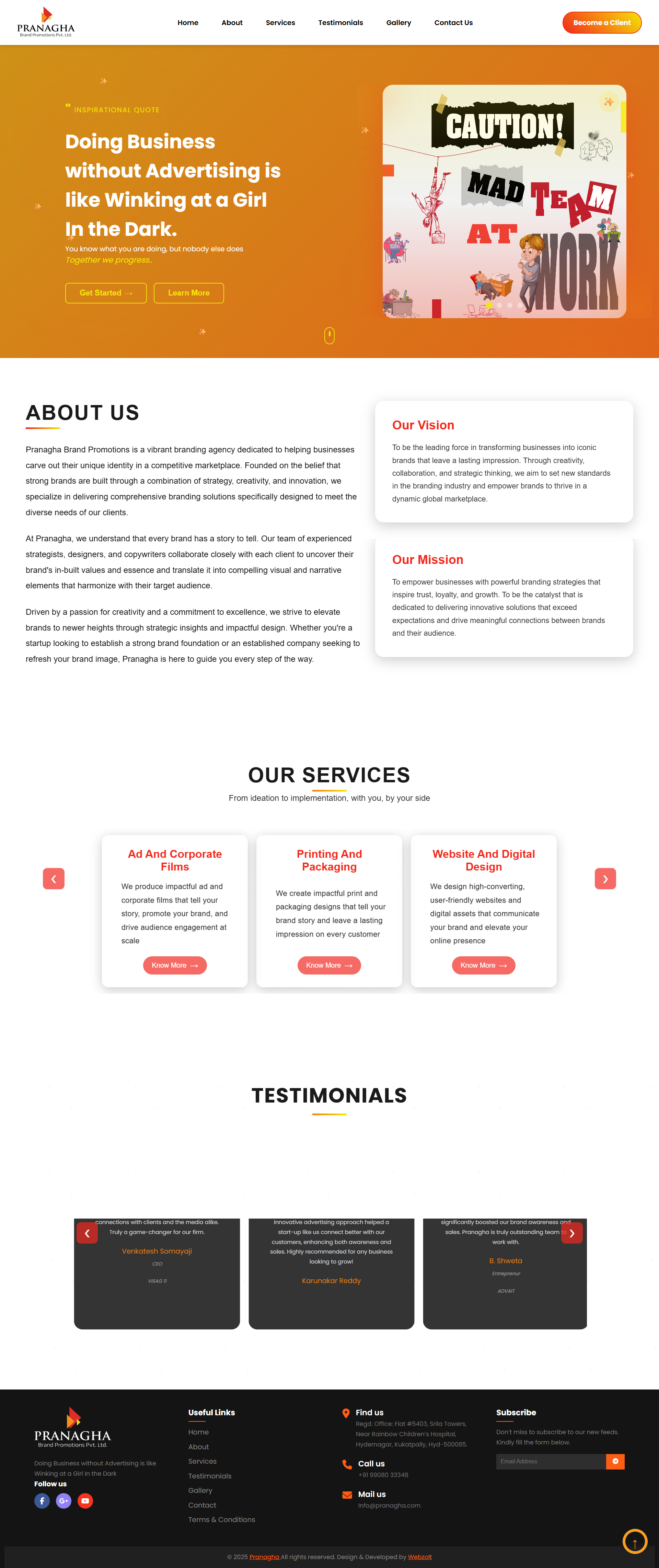 Pranagha Brand Promotions